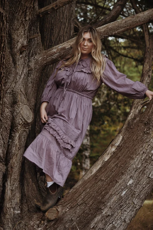 ABERDEEN DUSTY LAVENDER COTTON LACE DRESS