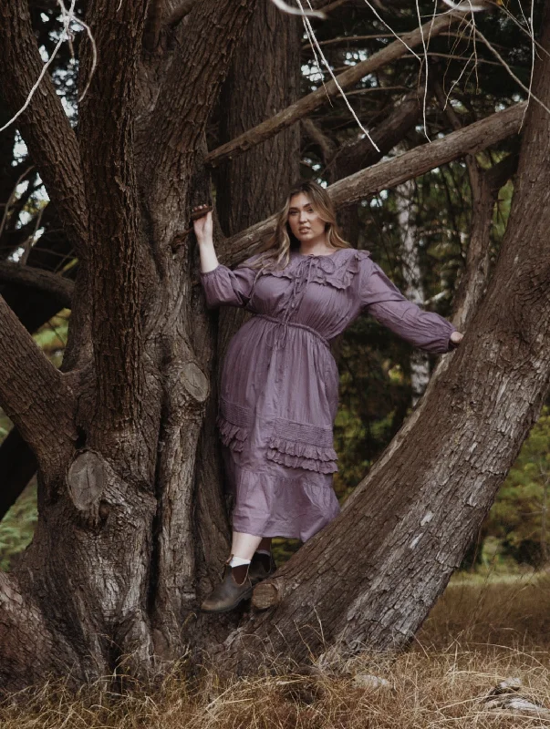 ABERDEEN DUSTY LAVENDER COTTON LACE DRESS