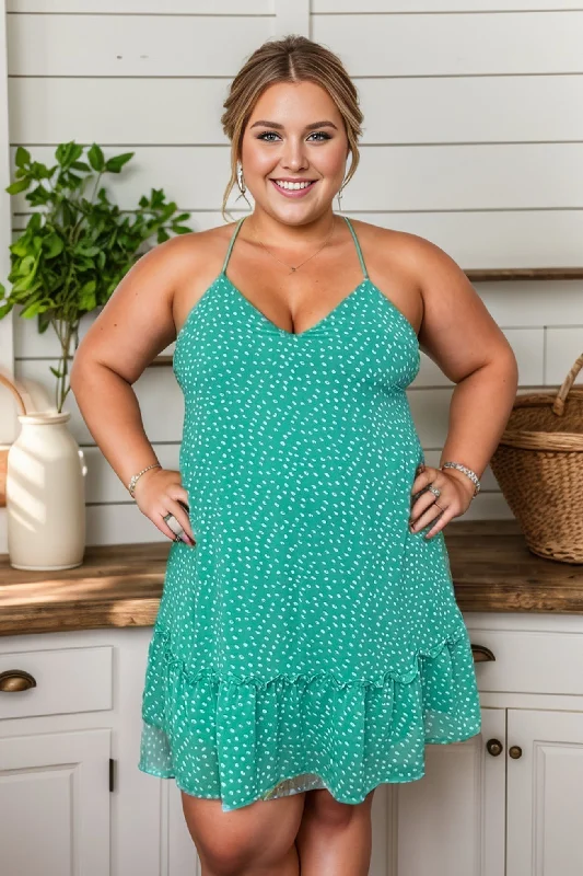 Braided Swing Dress - Mint