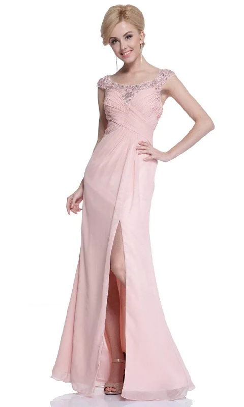 Cinderella Divine C292 - Beaded Chiffon Long Dress