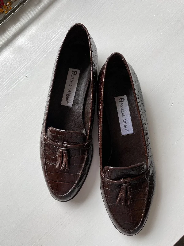 Dark Brown Tassel Loafers