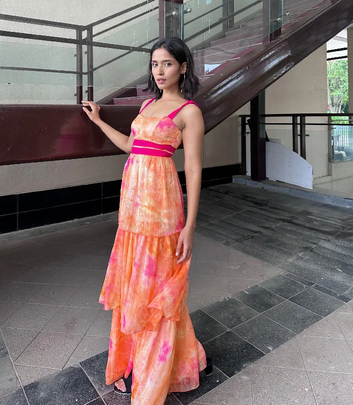 Feeling flirty - maxi sundress in orange