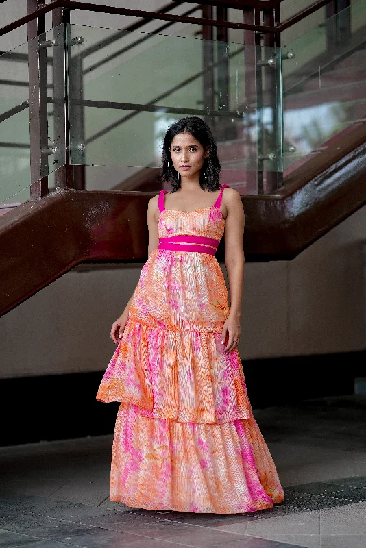 Feeling flirty - maxi sundress in orange