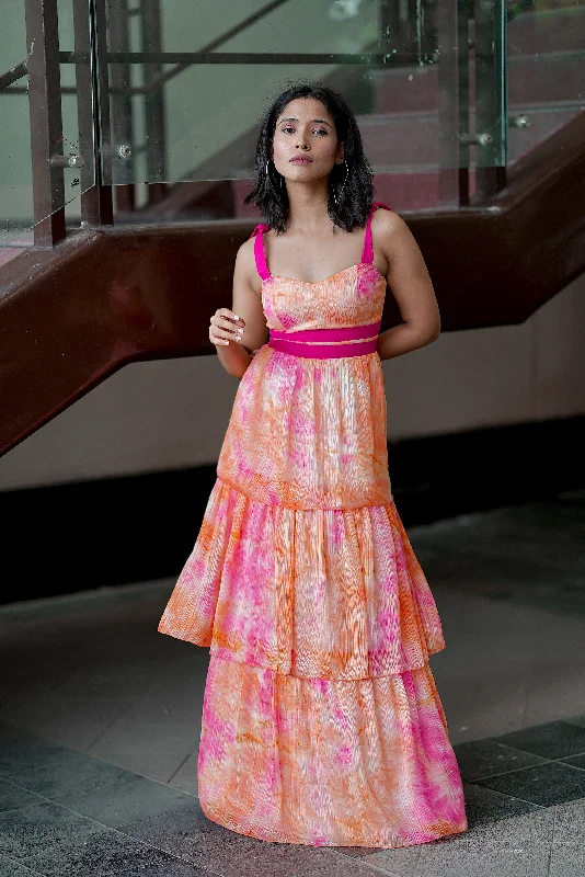 Feeling flirty - maxi sundress in orange