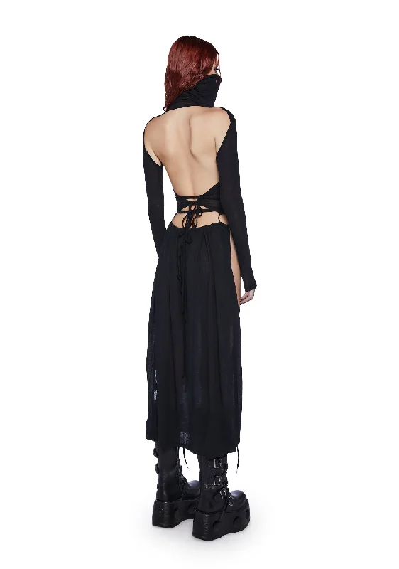 Flanger High Slit Maxi Dress