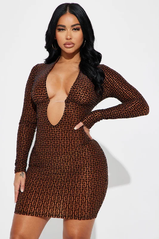 Le Havre Mini Dress - Brown