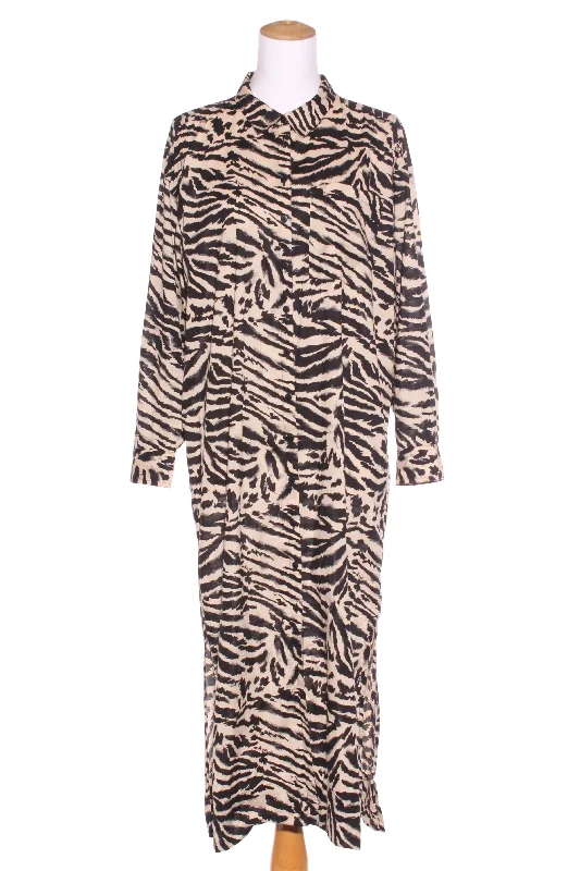 M&S - Zebra cotton shirt dress! 14