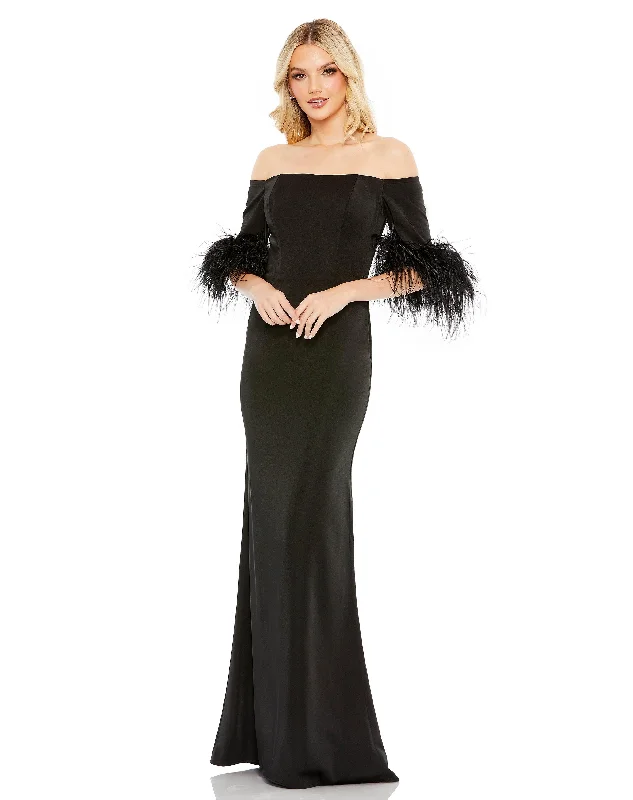 Mac Duggal 11441 Long Off Shoulder Formal Gown