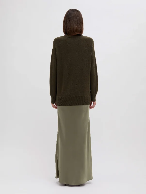 Monument Long Dress in Khaki