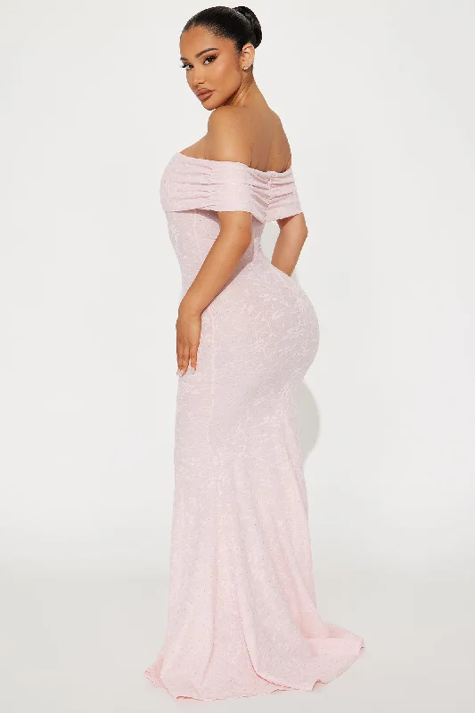 Nina Embellished Maxi Dress - Pink