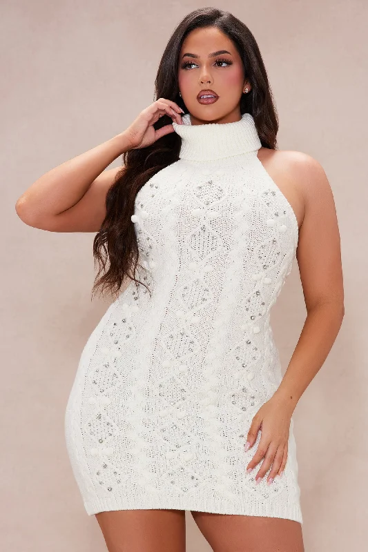 Nori Sweater Mini Dress - Ivory