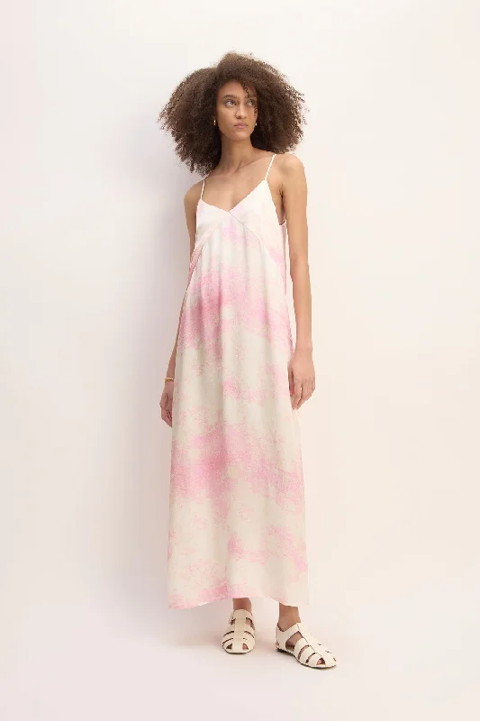 PINK TIE DYE SLIP DRESS