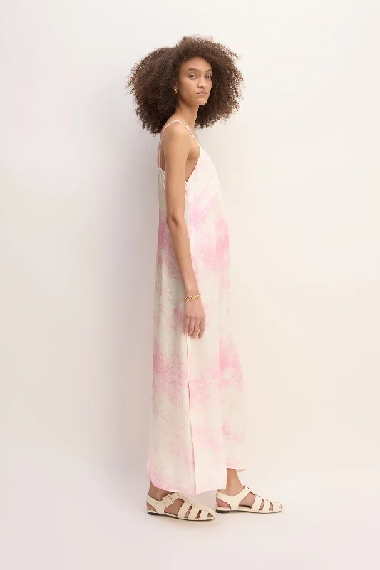 PINK TIE DYE SLIP DRESS