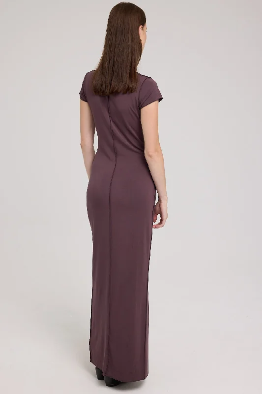 Thrills Phoebe Dress Chocolate Plum