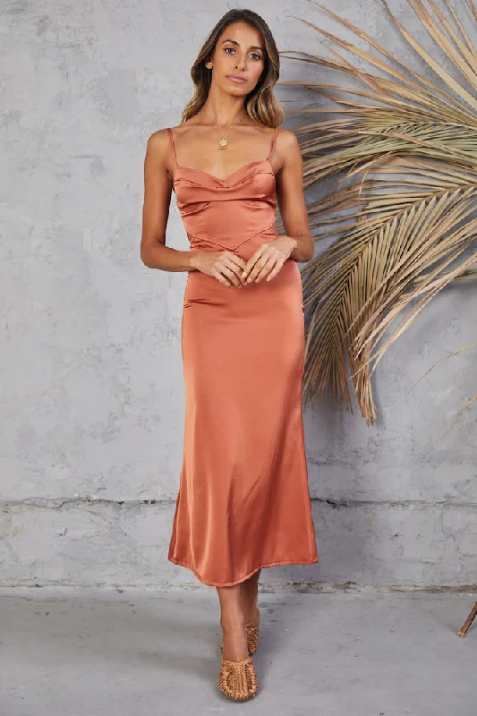 World Is Yours Maxi Dress Rust