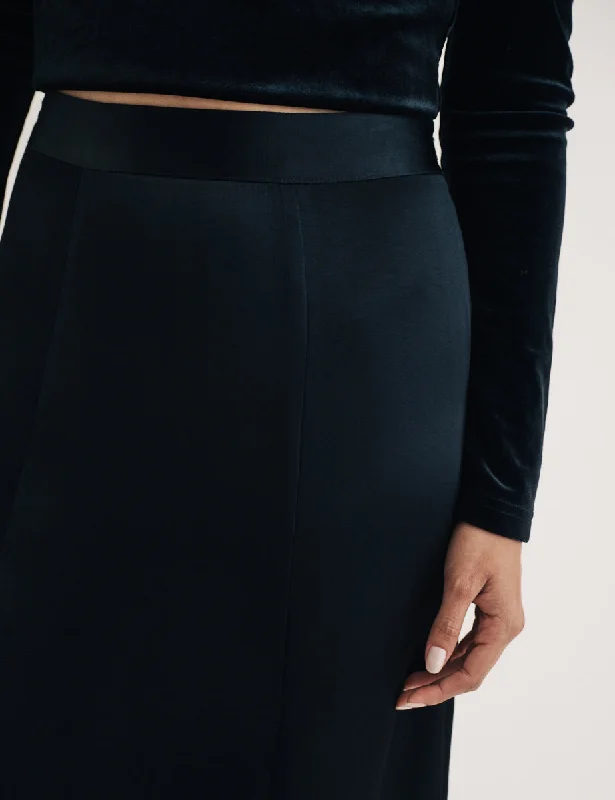 Black Milo Midi Skirt