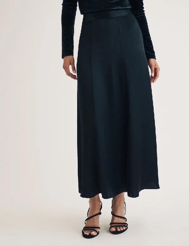 Black Milo Midi Skirt