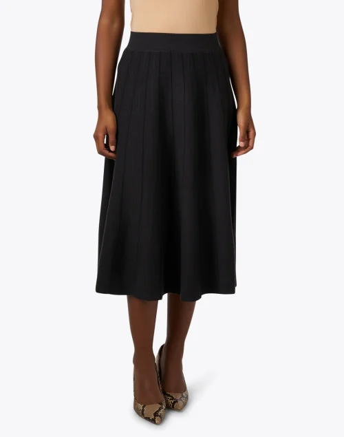 Charcoal Grey Ribbed Skirt