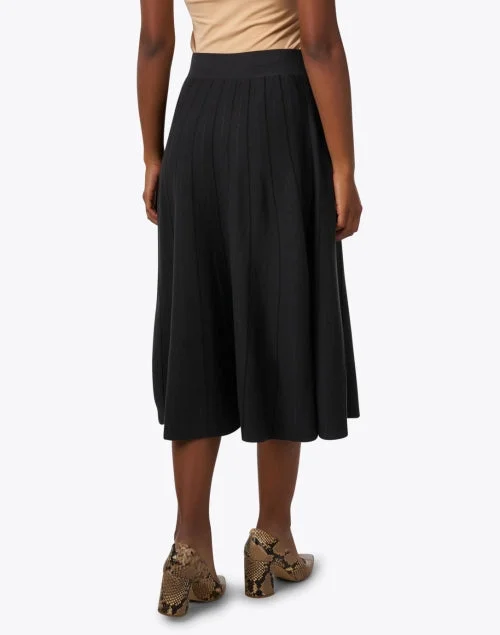 Charcoal Grey Ribbed Skirt