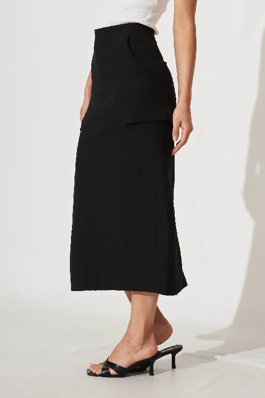 Dynamo Midi Skirt In Black