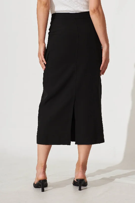 Dynamo Midi Skirt In Black