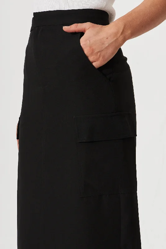 Dynamo Midi Skirt In Black