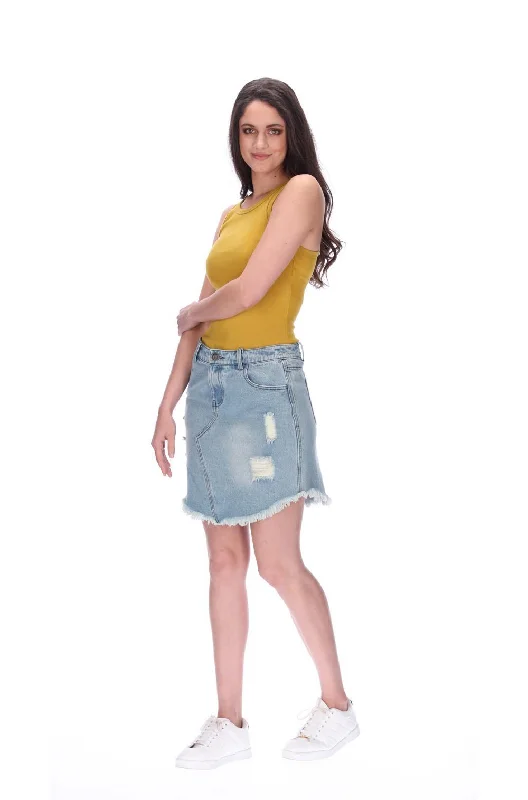 Emma Blue Denim Skirt