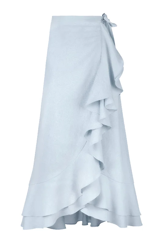 OTM Exclusive: Golestan Ruffle Skirt in Blue