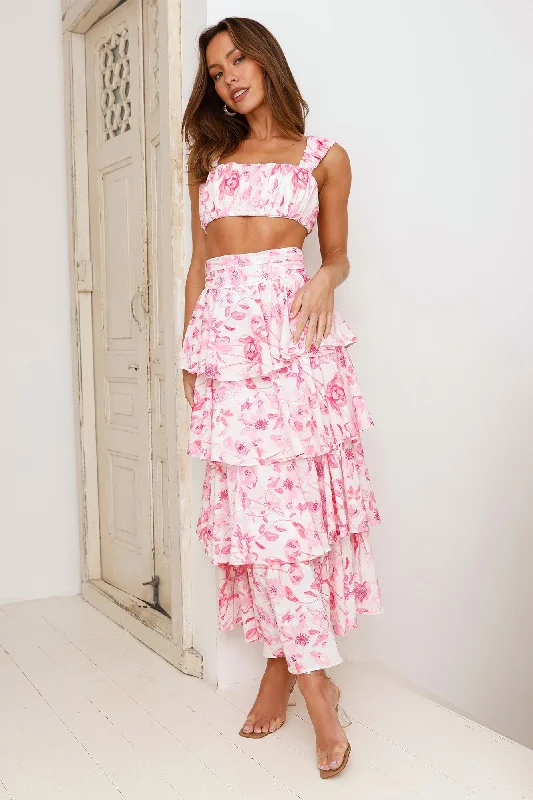 Journey Of Style Maxi Skirt Pink