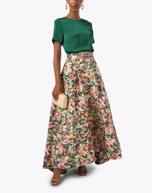 Olivia Floral Jacquard Skirt