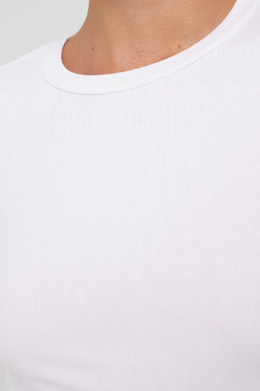 Perfect Stranger Long Sleeve Top White