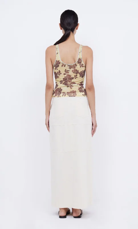 PHOENIX MAXI SKIRT - CREAM/BLACK