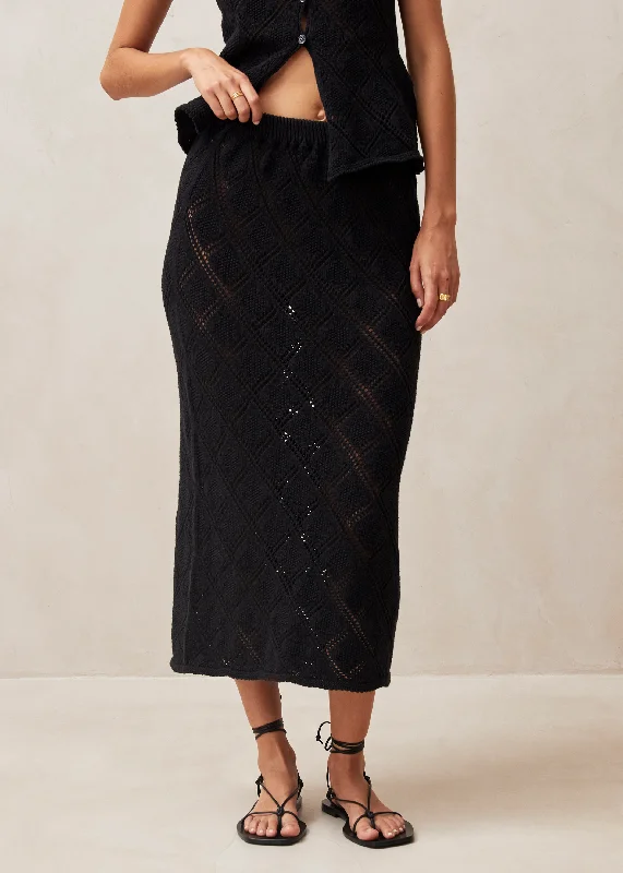 Vittoria Black Tricot Skirt