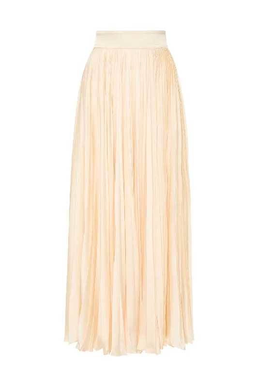 Wondrous Pleated Satin Skirt