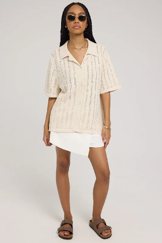 Wrangler Runaways Crochet Shirt Sand