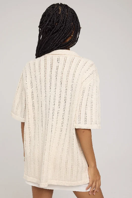 Wrangler Runaways Crochet Shirt Sand