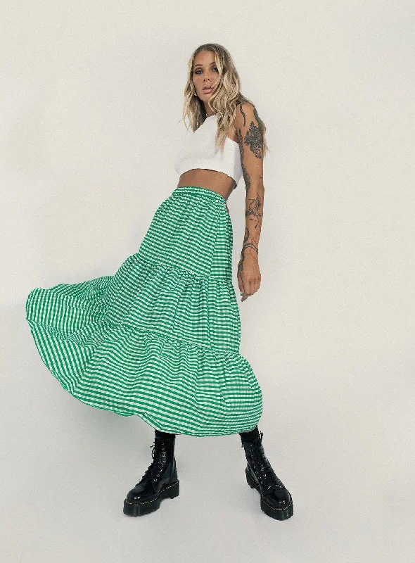 Hale Midi Skirt Green