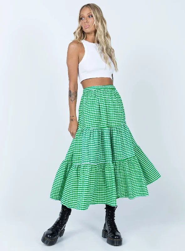 Hale Midi Skirt Green