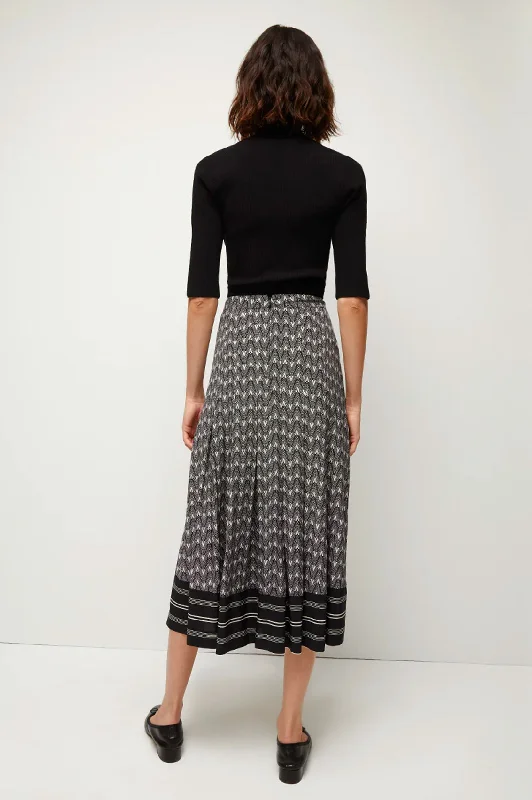 Norris V Logo Silk Skirt