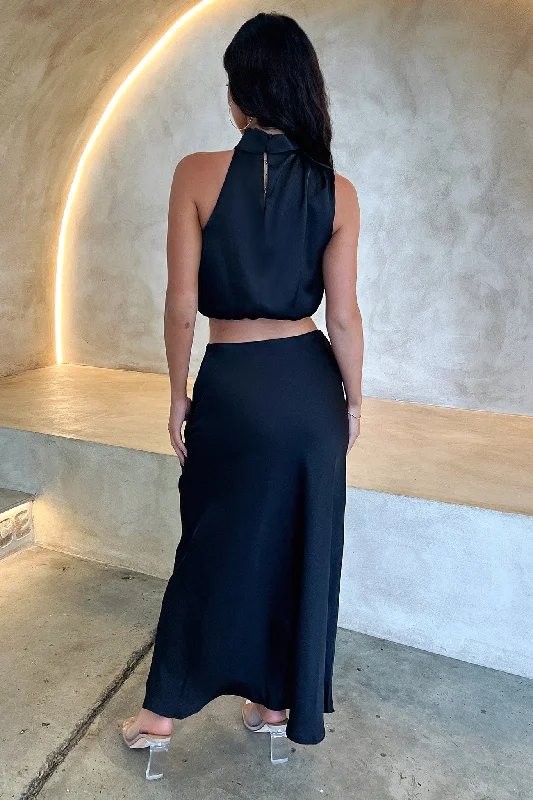 Santorini Maxi Skirt - Black