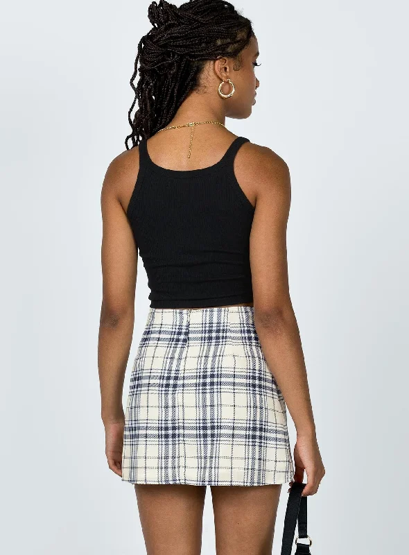 Selby Mini Skirt Yellow Plaid