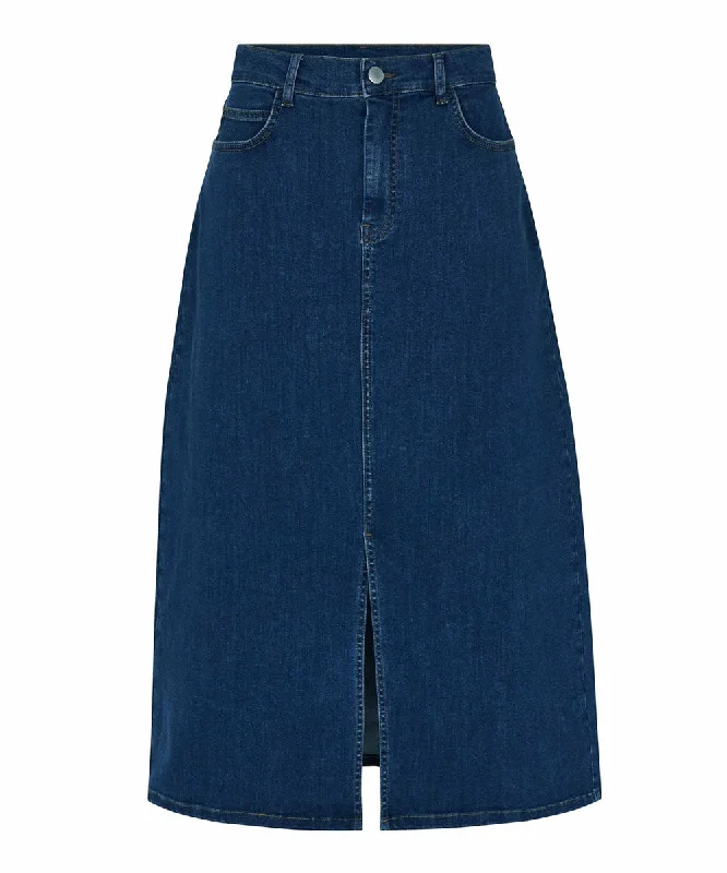 Shiloh Denim Midi Skirt