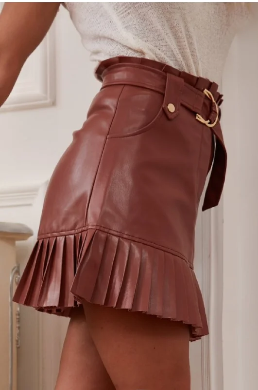 Utah Faux Leather Skirt